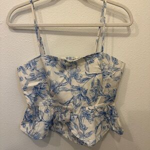 a new day Blue Floral Camisole Top